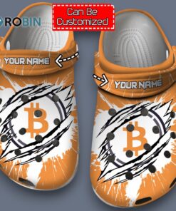Crypto Personalized WBTC Coin Ripped Through Clog Shoes