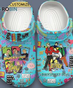 Custom Name Backstreet Boys Music Cartoon Style Blue Classic Crocs