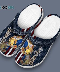 Custom Name Beauty And The Beast Contrasting Stripes Classic Crocs Custom Name Beauty And The Beast Contrasting Stripes Classic Crocs