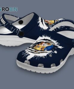 Custom Name Beauty And The Beast Splash Motif Background Classic Crocs