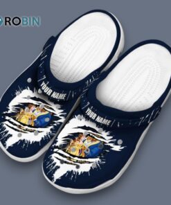 Custom Name Beauty And The Beast Splash Motif Background Classic Crocs