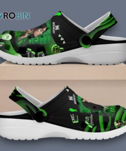 Custom Name Billie Eilish Music Bad Guy Green Classic Crocs