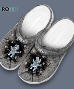 Custom Name Bluey Cracked Ground Texture Classic Crocs