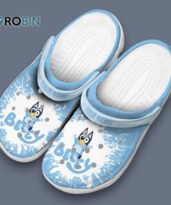 Custom Name Bluey Splatter Background Classic Crocs Fast Shipping
