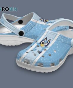 Custom Name Bluey Vertical Stripes Classic Crocs