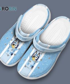 Custom Name Bluey Vertical Stripes Classic Crocs