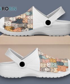 Custom Name Cute Cats Animal White Classic Crocs
