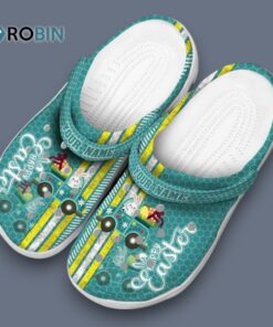 Custom Name Easter Contrasting Stripes Classic Crocs