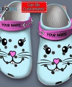 Custom Name Easter Cute Bunn Face Classic Crocs Custom Name Easter Cute Bunn Face Classic Crocs