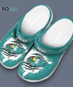 Custom Name Easter Splash Motif Background Classic Crocs