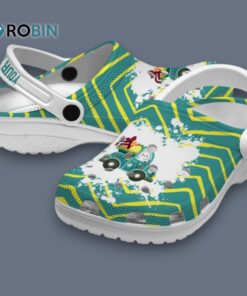 Custom Name Easter Zigzag Paint Burst Classic Crocs