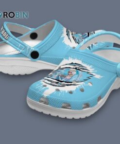 Custom Name Frozen Splash Motif Background Classic Crocs