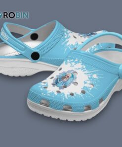 Custom Name Frozen Splatter Background Classic Crocs
