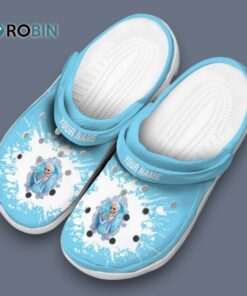 Custom Name Frozen Splatter Background Classic Crocs