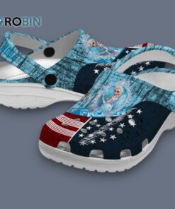 Custom Name Frozen Star Spangled Side Pattern Classic Crocs