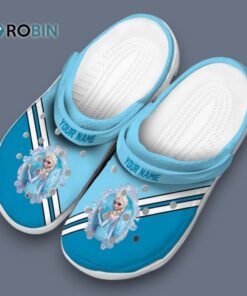 Custom Name Frozen Striped Accents Classic Crocs Custom Name Frozen Striped Accents Classic Crocs