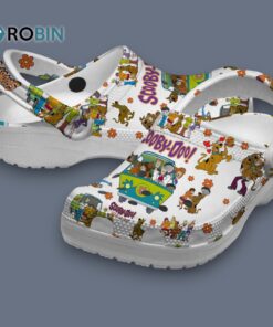 Custom Name Happy Funny Scooby Doo And Friends White Classic Crocs