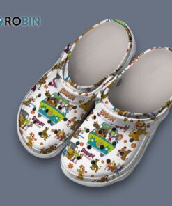 Custom Name Happy Funny Scooby Doo And Friends White Classic Crocs