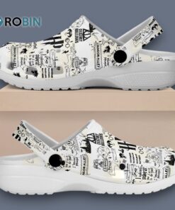 Custom Name Harry Potter And Deadly Hallows Black White Clogs