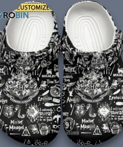 Custom Name Harry Potter Movie Black White Classic Crocs