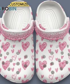 Custom Name Hearts Pattern Valentine Day New Design Classic Crocs