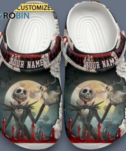 Custom Name Jack Skellington Nightmare Before Christmas Movie Classic Crocs