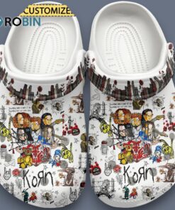 Custom Name Korn Music White Classic Crocs