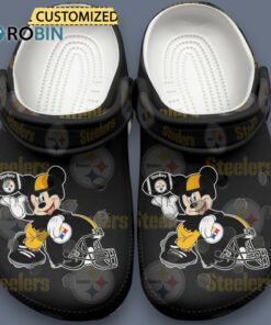 Custom Name Mickey And Pittsburgh Steelers Nfl Sport Black Classic Crocs Custom Name Mickey And Pittsburgh Steelers Nfl Sport Black Classic Crocs