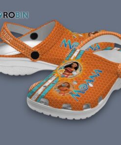 Custom Name Moana Contrasting Stripes Classic Crocs