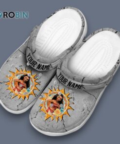 Custom Name Moana Cracked Texture Classic Crocs