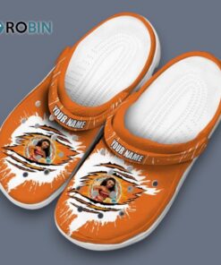Custom Name Moana Splash Motif Background Classic Crocs Custom Name Moana Splash Motif Background Classic Crocs