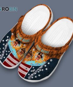 Custom Name Moana Star Spangled Side Pattern Classic Crocs