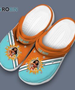 Custom Name Moana Striped Accents Classic Crocs