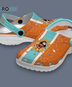 Custom Name Moana Vertical Stripes Classic Crocs