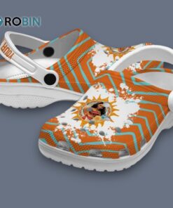 Custom Name Moana Zigzag Paint Burst Classic Crocs