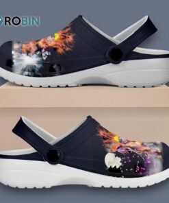 Custom Name Naruto Anime Burning Black Classic Crocs Custom Name Naruto Anime Burning Black Classic Crocs