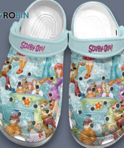 Custom Name Scooby Doo Cartoon Painting Blue Classic Crocs