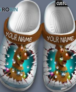 Custom Name Scooby Doo Led Light White Classic Crocs