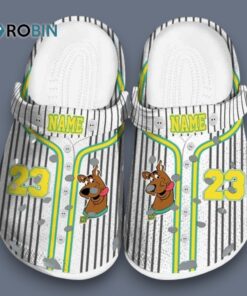 Custom Name Scooby Doo Pinstripe Pattern Classic Crocs