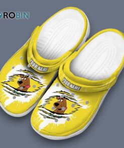 Custom Name Scooby Doo Splash Motif Background Classic Crocs
