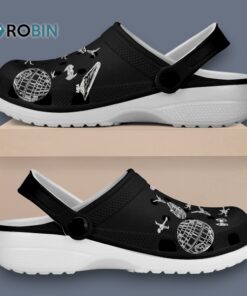 Custom Name Star Wars Movie Black White Classic Crocs