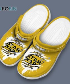 Custom Name Star Wars Splash Motif Background Classic Crocs