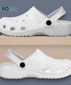 Custom Name Taylor Swift Fearless Hide Pattern White Classic Crocs
