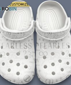 Custom Name Taylor Swift Fearless Hide Pattern White Classic Crocs