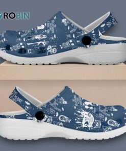 Custom Name The Nightmare Before Christmas Movie Forever Together Blue White Classic Crocs