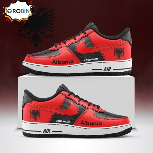 Customize Albania Flag & Coat of Arms Air Force Sneakers – Custom Edition
