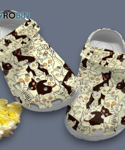 Cute Black And Beige Cats Classic Crocs