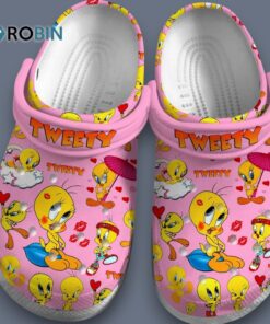 Cute Tweety Cartoon Movie Pink Classic Crocs