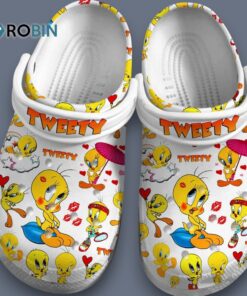 Cute Tweety Cartoon Movie White Classic Crocs
