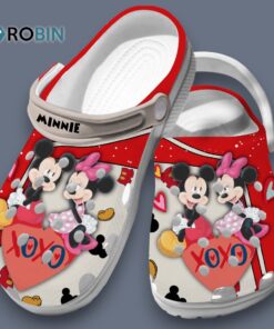 Dearing Mickey And Minnie XOXO Romantic Clogs Ideal Valentine Gift